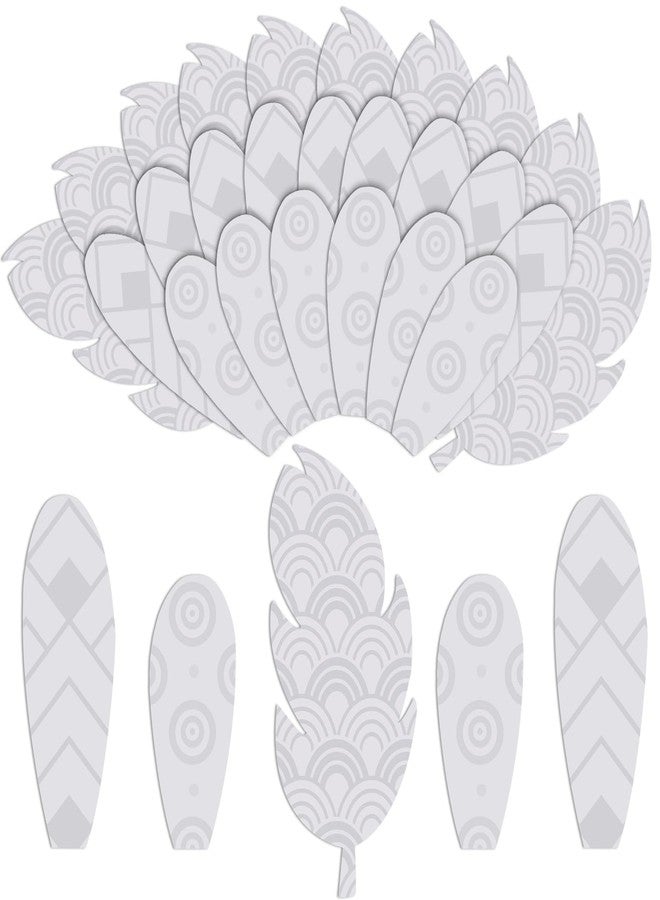 Lonfliness 32PCS Thanksgiving Feathers Bookmark Thankful Turkey Replacement Table Decorations Fall Thankful Paper Reading Bookmark to Write Turkey Paper Craft Kit Decor for Thanksgiving Party Favor - Image 1