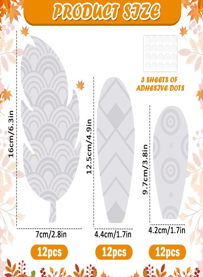 Lonfliness 32PCS Thanksgiving Feathers Bookmark Thankful Turkey Replacement Table Decorations Fall Thankful Paper Reading Bookmark to Write Turkey Paper Craft Kit Decor for Thanksgiving Party Favor - Image 2