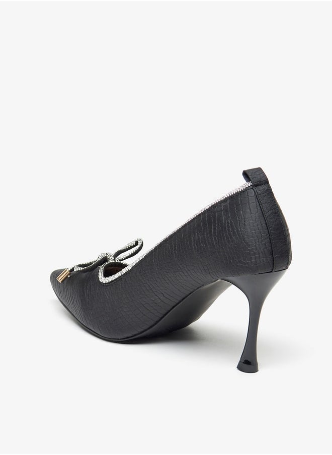 Flora Bella By Shoexpress - Women's Embellished Slip-On Pumps with Stiletto Heels - Image 1