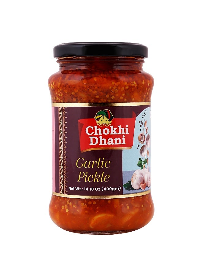 Chokhi Dhani Garlic Pickle 400 gm| Spicy & Homemade Pickle| - Image 1