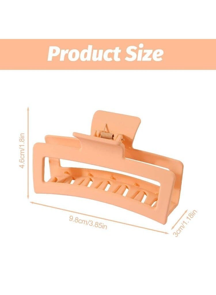 A 6 -style package of 6 rectangular haircuts for women, plastic claws, 10 cm, non -sliding in bright colors, 6 colors. - Image 5