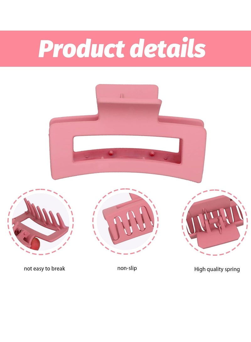 A 6 -style package of 6 rectangular haircuts for women, plastic claws, 10 cm, non -sliding in bright colors, 6 colors. - Image 4