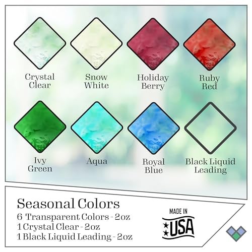 Gallery Glass Holiday Stained Glass Paint Kit 8 Piece Set Perfect for DIY Arts and Crafts Projects PROMOGGHLY24 - Image 3