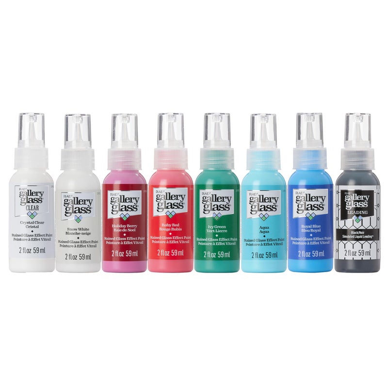 Gallery Glass Holiday Stained Glass Paint Kit 8 Piece Set Perfect for DIY Arts and Crafts Projects PROMOGGHLY24 - Image 2
