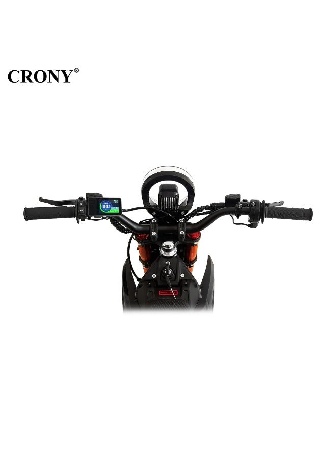Crony-01 3000W 48V Electric Bike For Adults & Teens, Off-Road E-Motorcycle With 20.8Ah Battery, 14/12” Tires, Hydraulic Suspension, 3-Speed Chain Drive, 45Km/H High Speed Trail Motocross Bike, Ipx6 Waterproof Steel Frame E-Motorbike, Enduro Mountain Trail Bike, Long Range 40-50Km Electric Motocross Off-Road Bike For Outdoor Adventure Riding - Image 5