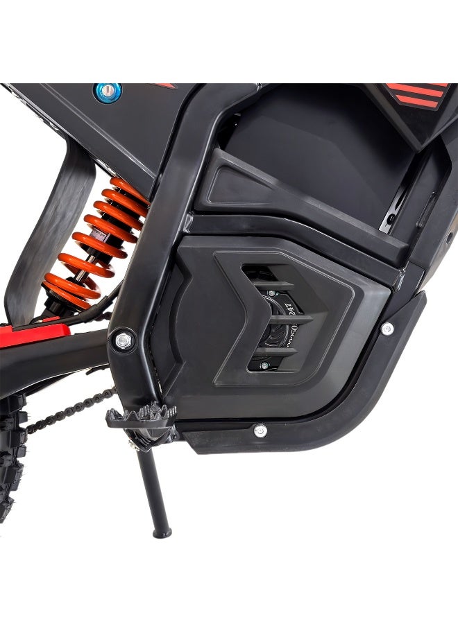 Crony-01 3000W 48V Electric Bike For Adults & Teens, Off-Road E-Motorcycle With 20.8Ah Battery, 14/12” Tires, Hydraulic Suspension, 3-Speed Chain Drive, 45Km/H High Speed Trail Motocross Bike, Ipx6 Waterproof Steel Frame E-Motorbike, Enduro Mountain Trail Bike, Long Range 40-50Km Electric Motocross Off-Road Bike For Outdoor Adventure Riding - Image 2