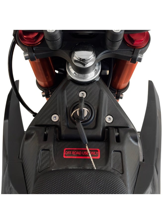 Crony-01 3000W 48V Electric Bike For Adults & Teens, Off-Road E-Motorcycle With 20.8Ah Battery, 14/12” Tires, Hydraulic Suspension, 3-Speed Chain Drive, 45Km/H High Speed Trail Motocross Bike, Ipx6 Waterproof Steel Frame E-Motorbike, Enduro Mountain Trail Bike, Long Range 40-50Km Electric Motocross Off-Road Bike For Outdoor Adventure Riding - Image 3