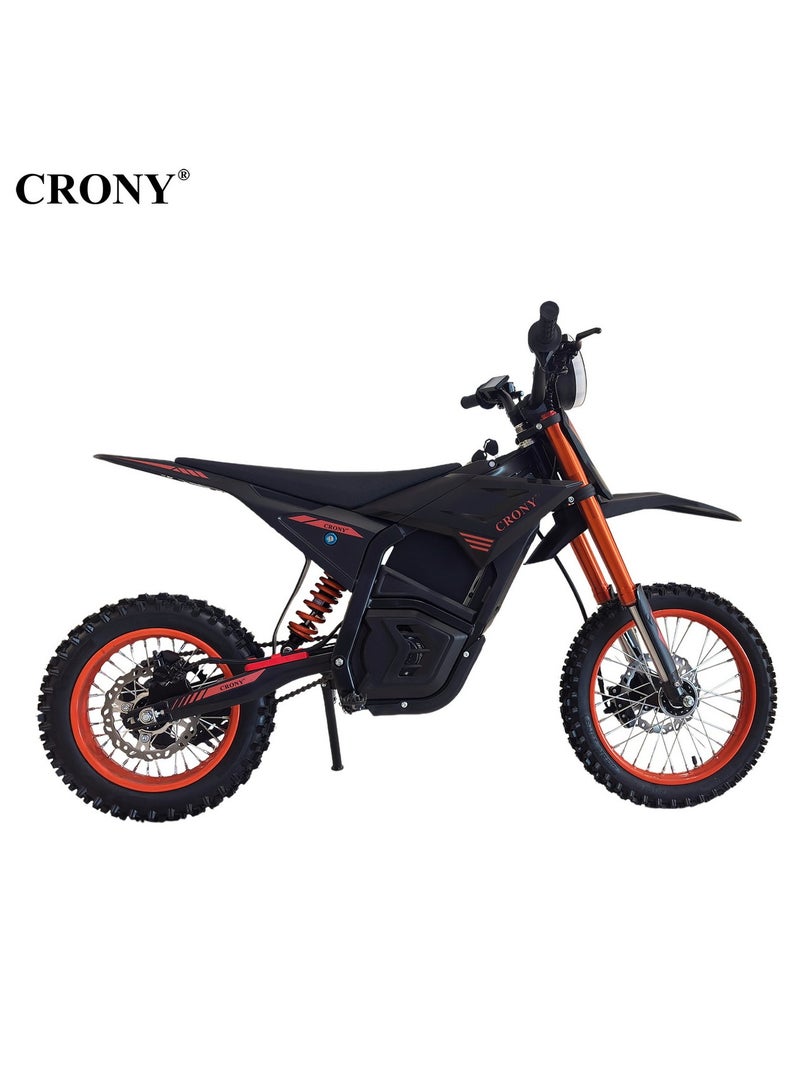 Crony-01 3000W 48V Electric Bike For Adults & Teens, Off-Road E-Motorcycle With 20.8Ah Battery, 14/12” Tires, Hydraulic Suspension, 3-Speed Chain Drive, 45Km/H High Speed Trail Motocross Bike, Ipx6 Waterproof Steel Frame E-Motorbike, Enduro Mountain Trail Bike, Long Range 40-50Km Electric Motocross Off-Road Bike For Outdoor Adventure Riding - Image 1