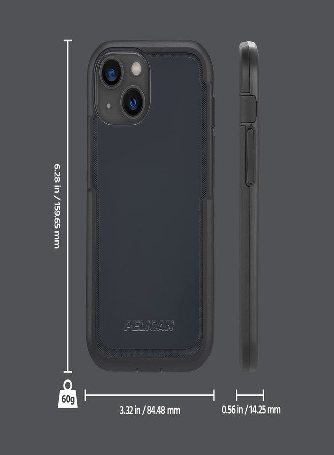 بيلكان جراب Pelican Voyager Series - لهاتف iPhone 13 [متوافق مع MagSafe] [مضاد للخدش] جراب هاتف مغناطيسي مع مشبك حزام وحامل [حماية من السقوط من ارتفاع 18 قدمًا وفقًا للمعايير العسكرية] غطاء متين شديد التحمل - أسود - Image 3