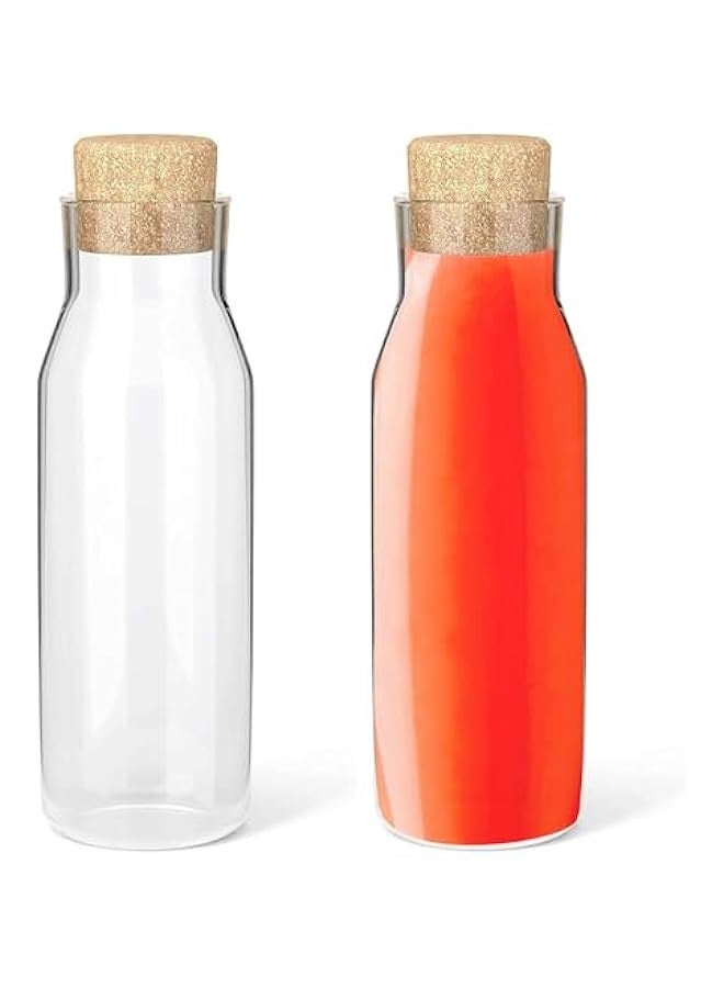 بيوينتي قارورة زجاجية سعة 1200 مل من ماماتونز مع غطاء من الفلين، زجاجة من زجاج البوروسيليكات للمشروبات الساخنة والباردة، زجاجات تخزين الحليب، ابريق زجاجي للمياه والعصير والقهوة والشاي المثلج - Image 1