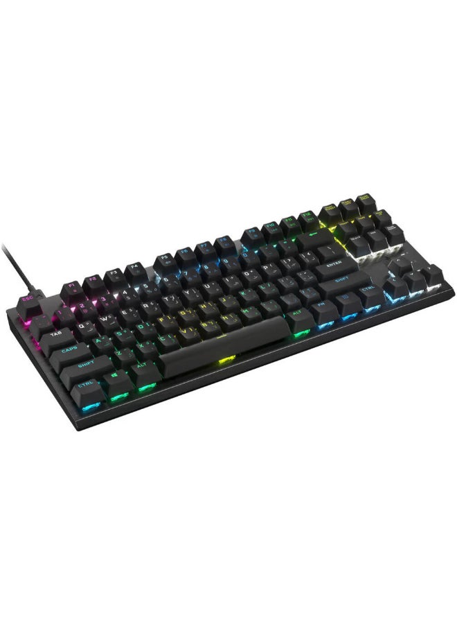 CORSAIR K60 Pro TKL RGB Tenkeyless Optical-Mechanical Gaming Keyboard, OPX Switches, Brushed Aluminium Structure, Removable USB Type-C Cable, AR Layout, QWERTY, Black - Image 3
