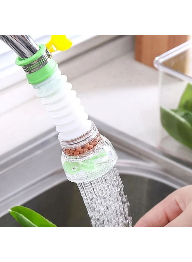 Modern Adjustable Faucet Shower Head Green Rotatable Spray Extendable Filter Splash Proof - Image 1
