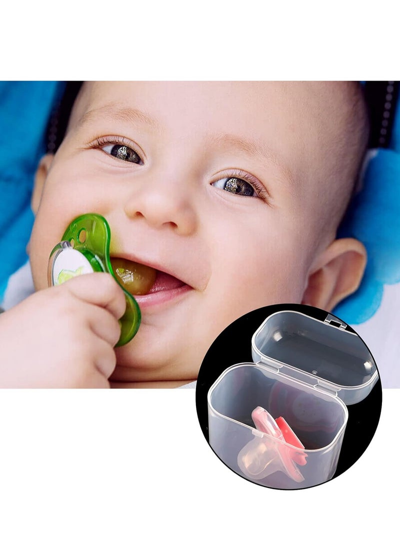 Loquat 4Pcs Clear Pacifier Case Universal Pacifier Holder Pacifier Storage Box for Home Travel - Image 2