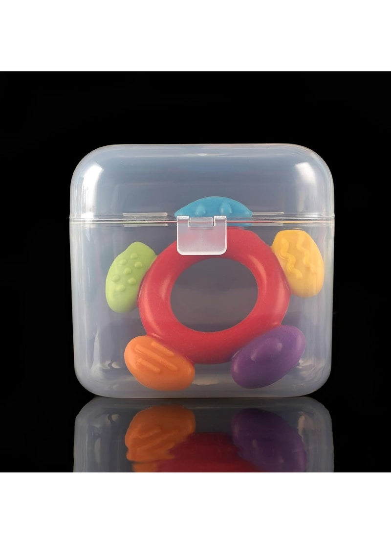 Loquat 4Pcs Clear Pacifier Case Universal Pacifier Holder Pacifier Storage Box for Home Travel - Image 4