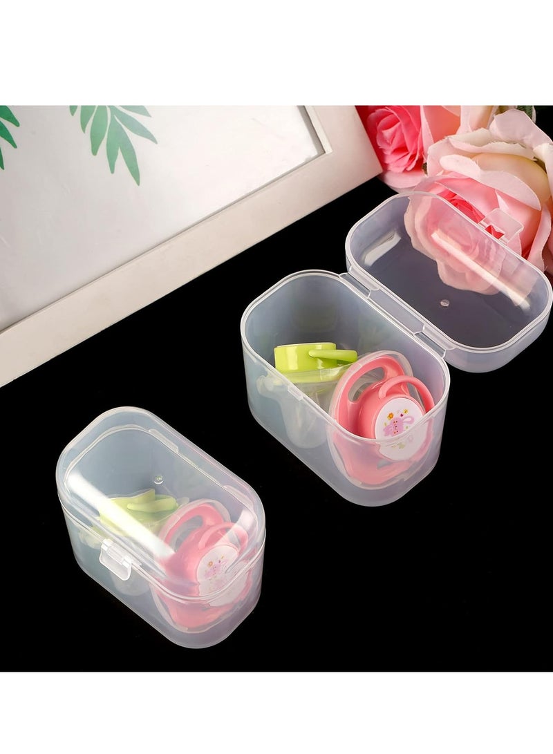 Loquat 4Pcs Clear Pacifier Case Universal Pacifier Holder Pacifier Storage Box for Home Travel - Image 3