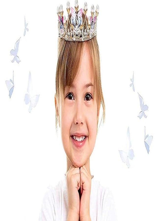 ZDQTRA Crystal Tiara Crown Pearl Princess Costume Crown Headband Flower Pageant Handmade Hair Accessories Cosplay,Birthday,Celebration for Girl Women(1pcs) - Image 3