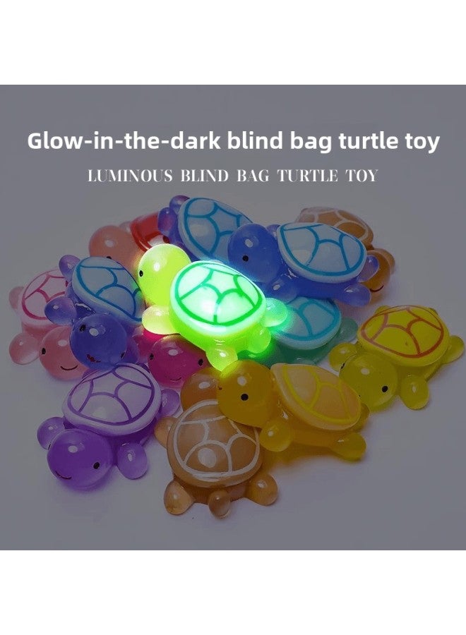 Colorful Luminous Little Turtle Toy Model Ornaments Doll Marine Luminous Animal Blind Bag Doll Big Turtle New-Color:Luminous Color Big Turtle [50 Pieces] - Image 3