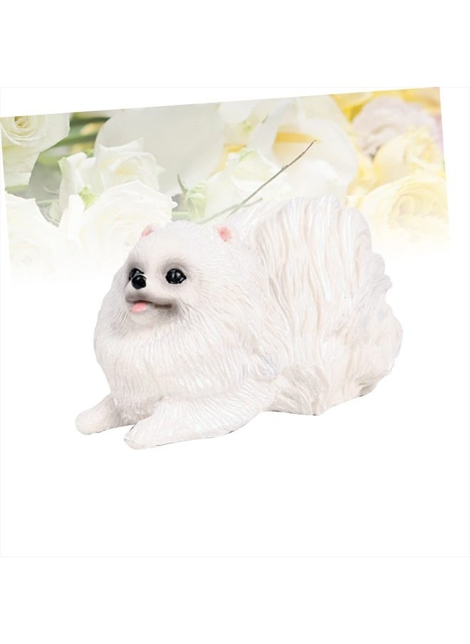 TOYANDONA - 1pc Desk Decor Office Desk Decorations Office Desk Toys Custom Mini Pomeranian Pet Figures Mini Puppy Toy Pomeranian Model Dog Model Decor Statuette Collection Gift Puzzle Child - Image 1