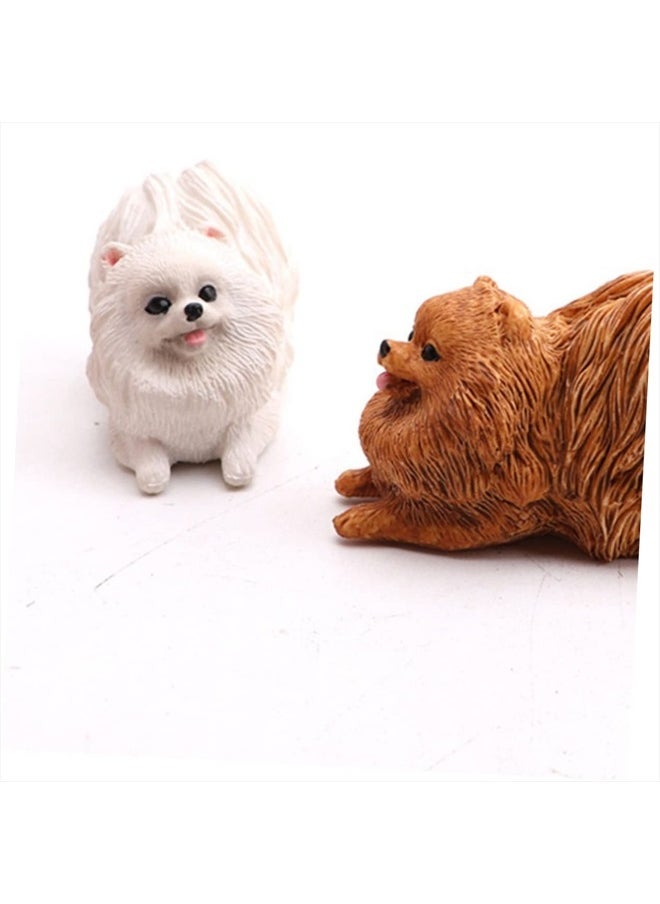 TOYANDONA - 1pc Desk Decor Office Desk Decorations Office Desk Toys Custom Mini Pomeranian Pet Figures Mini Puppy Toy Pomeranian Model Dog Model Decor Statuette Collection Gift Puzzle Child - Image 1