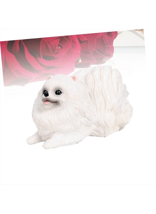TOYANDONA - 1pc Desk Decor Office Desk Decorations Office Desk Toys Custom Mini Pomeranian Pet Figures Mini Puppy Toy Pomeranian Model Dog Model Decor Statuette Collection Gift Puzzle Child - Image 1