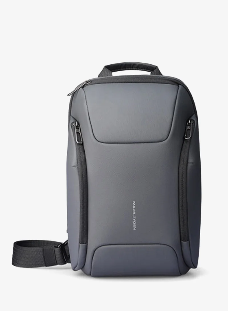 MARK RYDEN  Mark Ryden MR-7730 Grey Future Series Crossbody Sling Bag – iPad Compartment, Waterproof Oxford, Breathable Back Panel, Multi-Pocket Design, YKK Zippers, Retractable Key Fob  | Best Price UAE