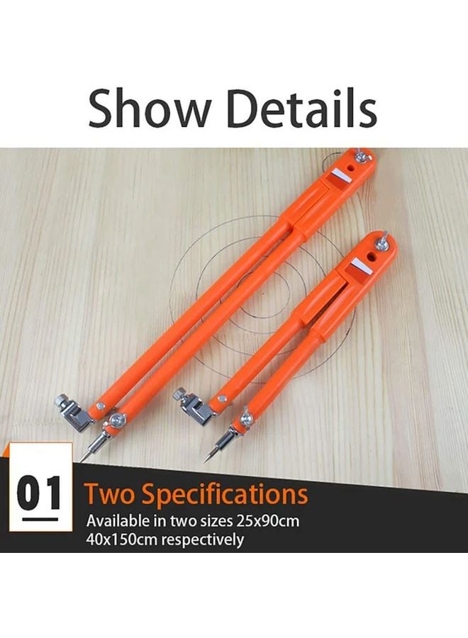 Steel Circular Marking Scribe Wood Working Drawing Compass Multi Function Circle Drawing Device 59.06inch - Image 3