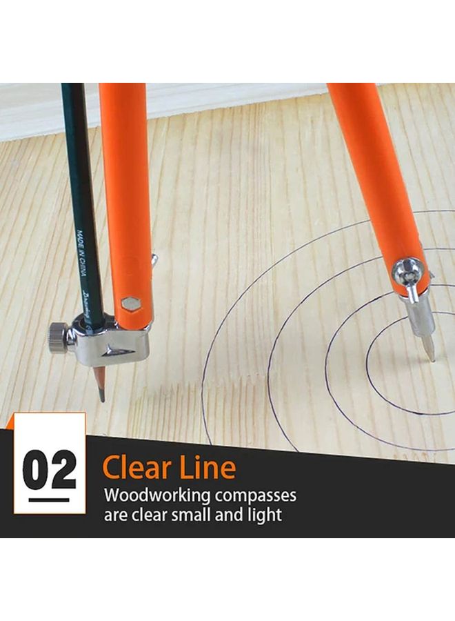 Steel Circular Marking Scribe Wood Working Drawing Compass Multi Function Circle Drawing Device 59.06inch - Image 4