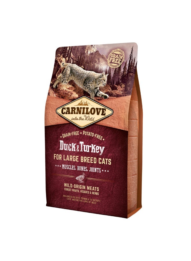 Carnilove Duck & Turkey for Large Breed Adult Cats 2kg