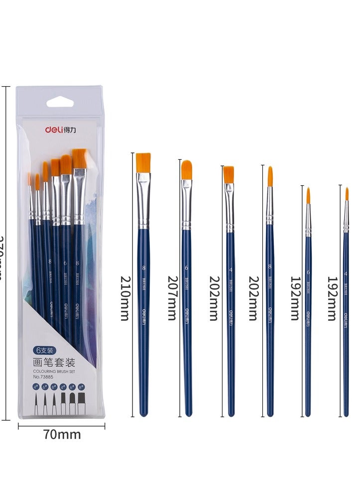 Deli 6-Piece Colouring Brush Set - Image 3