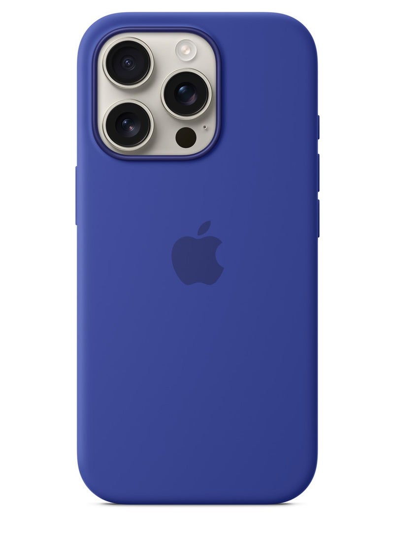 eBarakah iPhone 16 Pro Silicone Case Compatible with MagSafe | Premium Shockproof, Soft Touch, Durable Protection | Stylish Colors | MagSafe Compatible iPhone Case | Ultramarine - Image 4