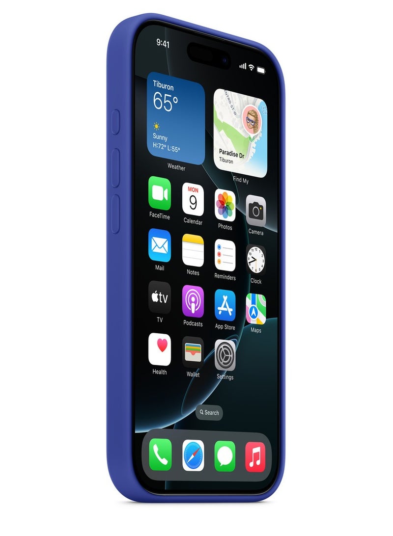 eBarakah iPhone 16 Pro Silicone Case Compatible with MagSafe | Premium Shockproof, Soft Touch, Durable Protection | Stylish Colors | MagSafe Compatible iPhone Case | Ultramarine - Image 2