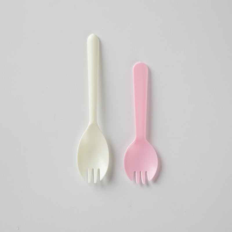 general 100 Pcs Disposable Plastic Spoons Forks Colorful Cake Dessert Cutlery Individually Packaged - Image 4