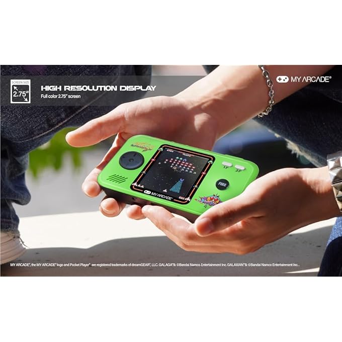 GALAGA/GALAXIAN POCKET PLAYER PRO: PORTABLE VIDEO GAME SYSTEM WITH 2 GAMES, 2.75" COLOR DISPLAY, ERGONOMIC DESIGN - Image 4