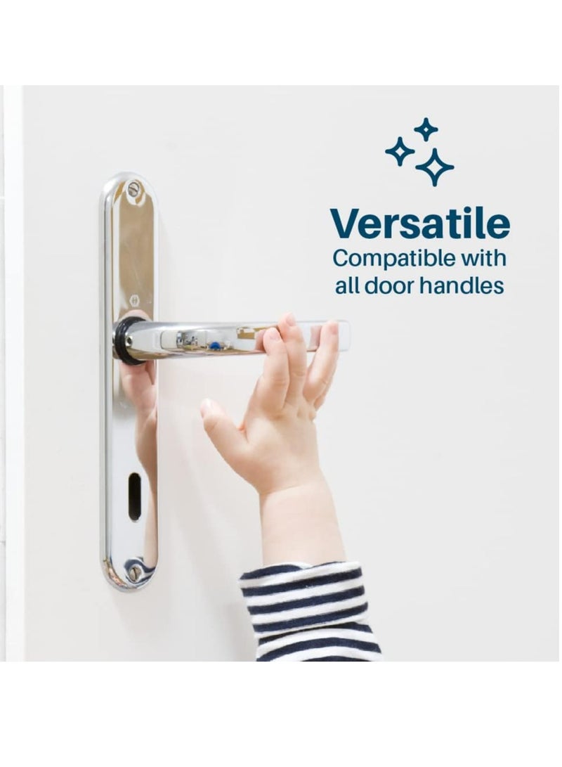 Oasisgalore Child Proof Door Lever Lock - Door Handle Lock - No Drilling Child Safety Door Handle Locks (2 Pack)  - Image 4