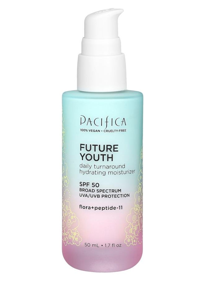 Pacifica Future Youth Daily Turnaround Hydrating Moisturizer SPF 50 1.7 fl oz (50 ml) 