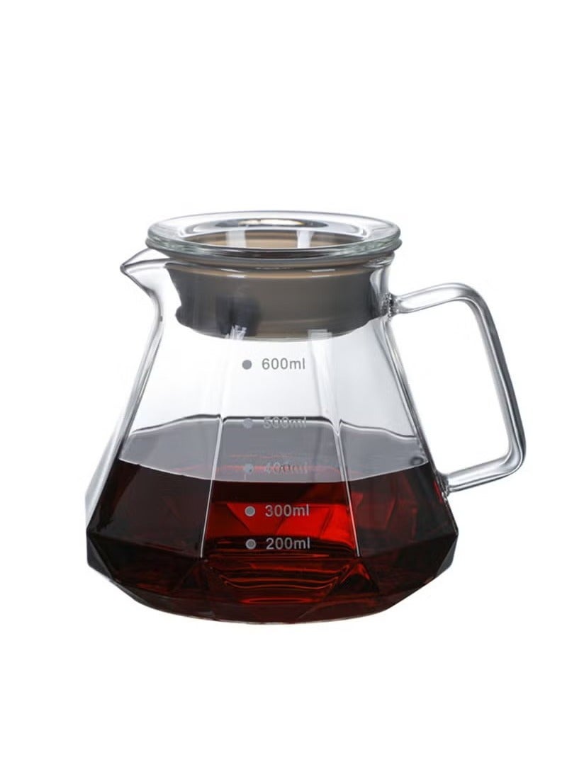 HOMESTAR Drip Coffee Maker Pour Over Set 600Ml for 4 Cups Coffee Dripper with Glass Carafe Coffee Server for Home Office Coffee Bar - Image 5
