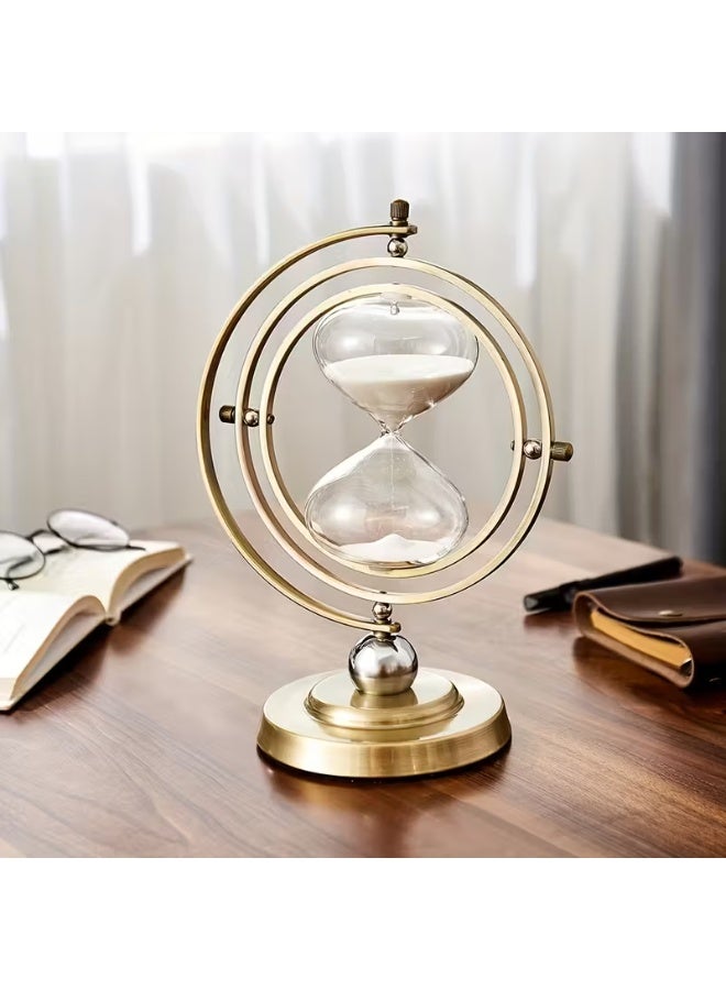 إيروريكس مؤقت رملي لمدة 30 دقيقة بتصميم عتيق – ساعة رملية دوارة 720° مصنوعة من المعدن والزجاج، مثالية للمكتب وديكور الطاولة والمنزل والديكور في حفلات الزفاف وكهدية لأعياد الميلاد وعيد الحب والكريسماس - Image 5