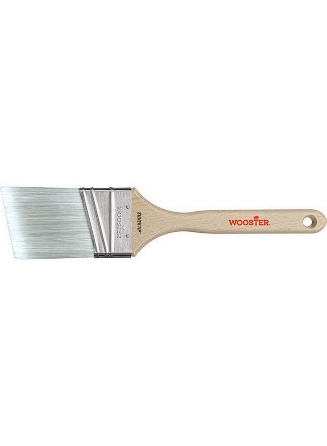Wooster Silvertip Smoothest Finish Soft Angle Wall Paint Brush Beige and Silver 2.5 Inch 0052210024 - Image 2