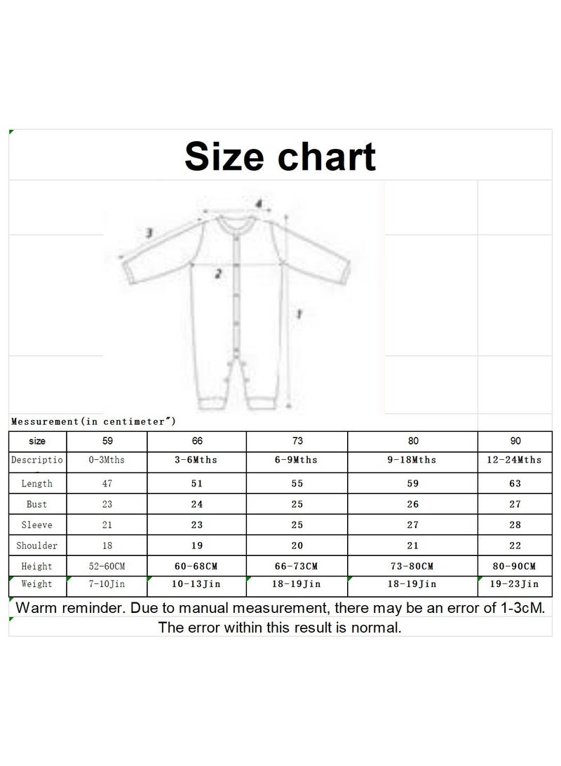 RedMapleTEK Infant And Toddler Pure Cotton One-Piece Long-Sleeved Crawling Suit 3-Piece Set - Image 2