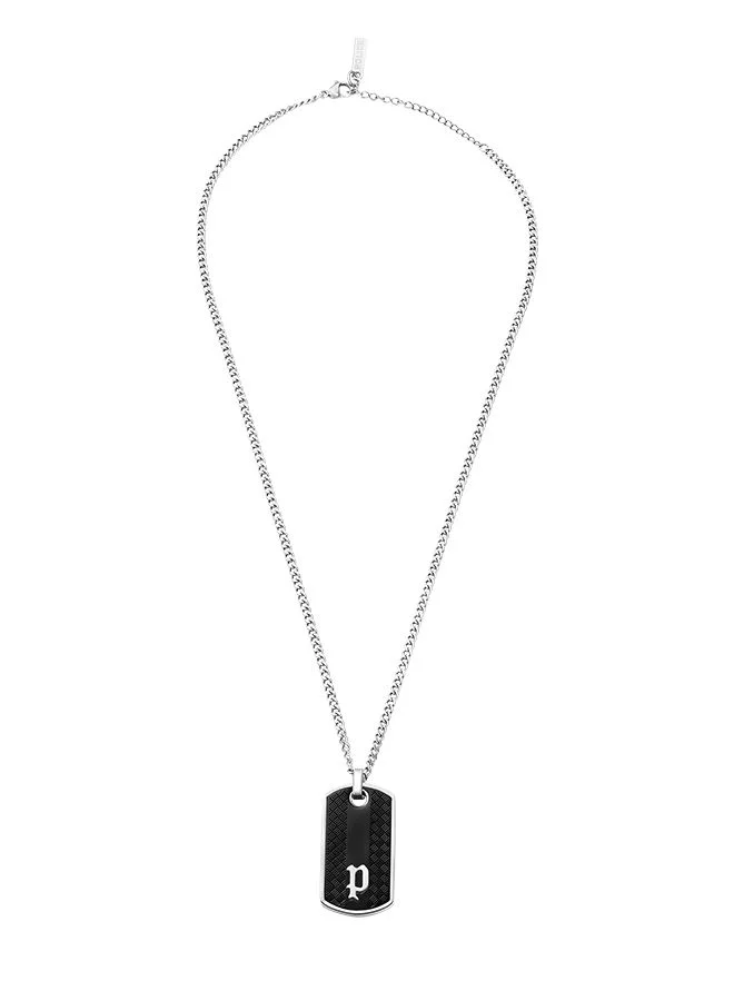 بوليس Hang Stainless Steel Gents Necklace With Black Plating InlayPEAGN0032801