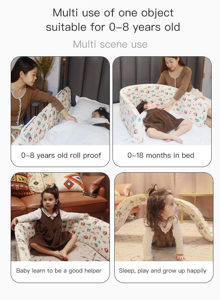 1.8m Bed Fence Bed Rails Bed Rail Guards for Toddlers Baby Fall Protection Fence Kids Safety Guard Rail Bedside Soft Fence  - Image 4
