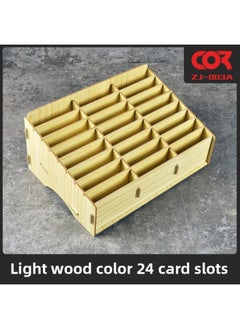 Collection Card Star Card Bao Ke Meng Storage Box Card PSA Rating Card BGS Storage Display Storage Card Brick Bracket-Specifications:ZJ003 Light Wood Color 24 Card Position