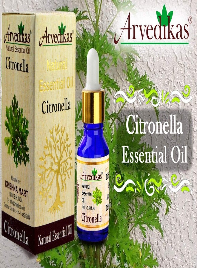 Arvedikas Natural Citronella Oil 15ml 100% pure undiluted aromatherapy bath & body oil for skin & hair care - Image 4