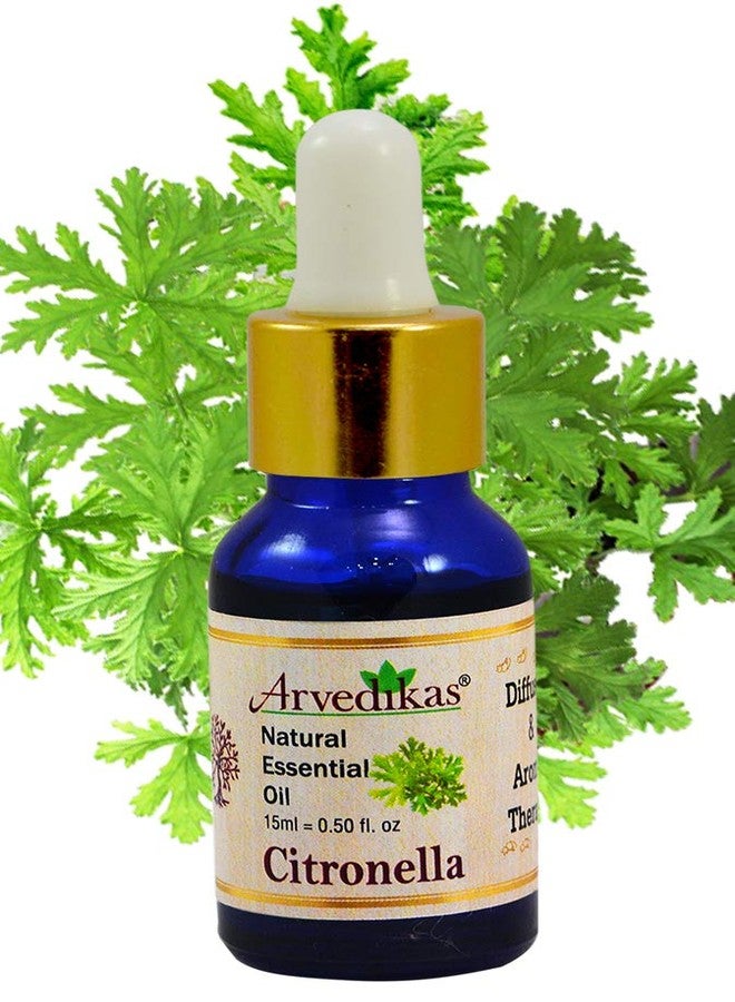 Arvedikas Natural Citronella Oil 15ml 100% pure undiluted aromatherapy bath & body oil for skin & hair care - Image 1