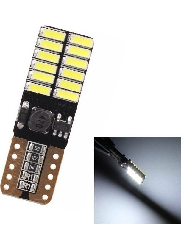 Auto Ampulance Auto Ampoule 5 Pieces T10 LED White 12V Parking LED Plate Ceiling LED Bulb 24 LED  - Image 3
