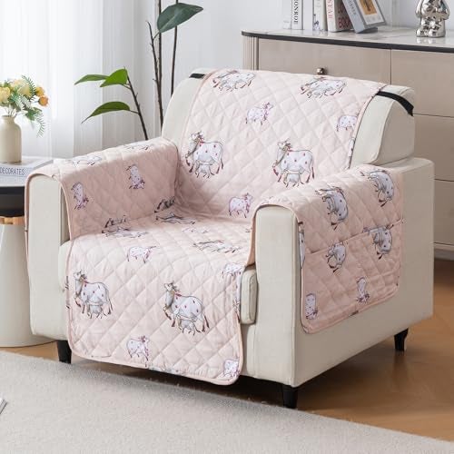 House of Quirk 'Mughal Series' Anti-Slip Sofa Cover Mat with Pocket | Polyester Couch Protector for Pets, Kids & Spills (Kamdhenu, 180x60cm, One Seater) - Image 1