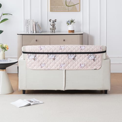 House of Quirk 'Mughal Series' Anti-Slip Sofa Cover Mat with Pocket | Polyester Couch Protector for Pets, Kids & Spills (Kamdhenu, 180x60cm, One Seater) - Image 4