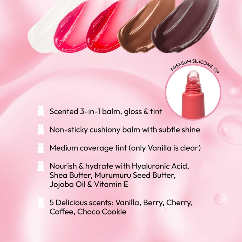 Ruby Kisses So Jelly Tinted Lip Balm, Hydrate & Non-Sticky Nourishing Lip Gloss Treatment, Glossy Finish, Hydrating Balm Buildable Customize Tint (Cherry) - Image 4