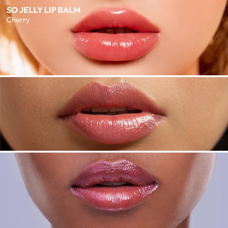Ruby Kisses So Jelly Tinted Lip Balm, Hydrate & Non-Sticky Nourishing Lip Gloss Treatment, Glossy Finish, Hydrating Balm Buildable Customize Tint (Cherry) - Image 5