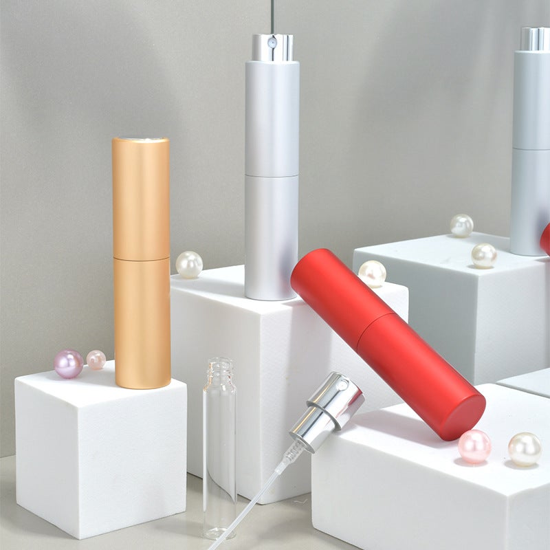 Portable Aluminum 5Ml Rotating Spray Perfume Bottle Travel Sub-Bottle Empty Bottle Press Retractable Oral Spray Bottle - Image 3